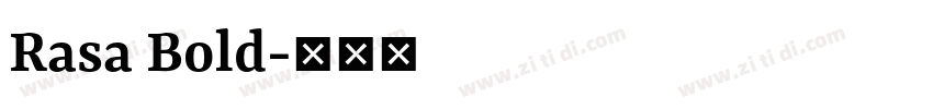 Rasa Bold字体转换